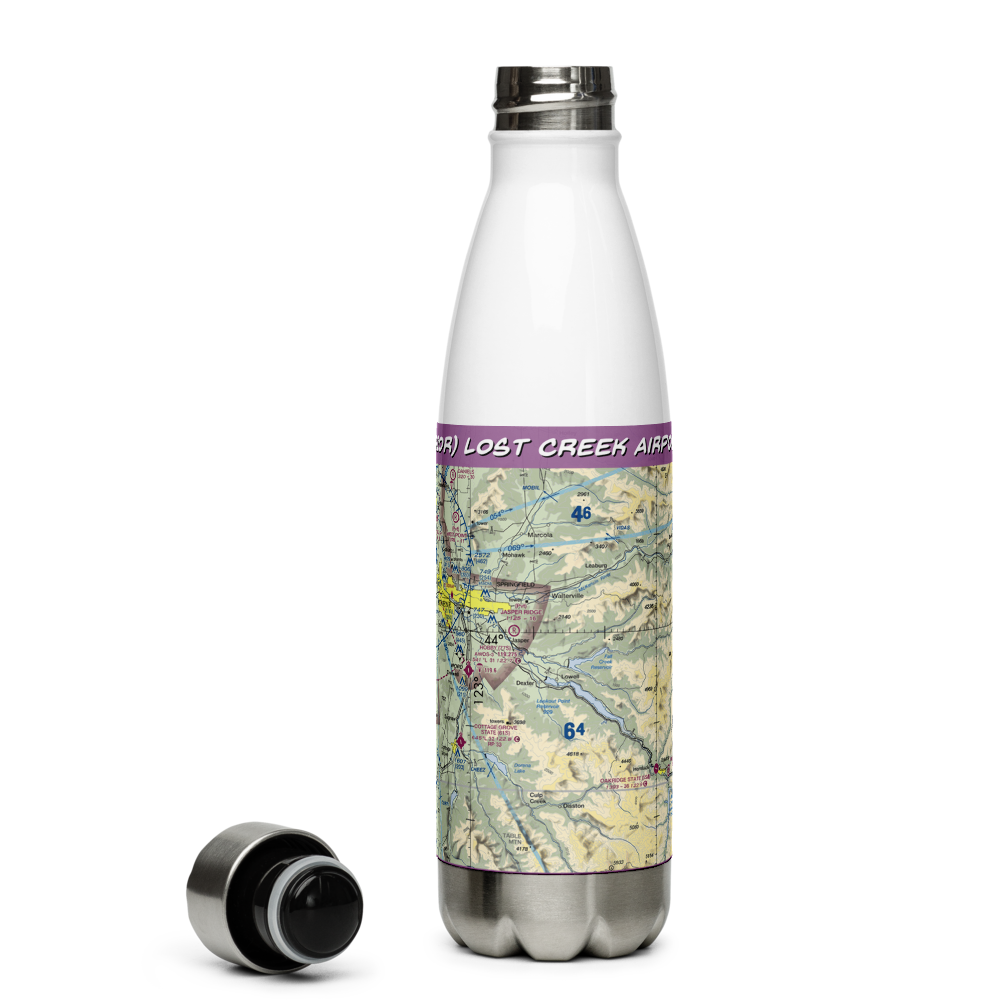 Lost Creek Airport (82OR) VFR Sectional Water Bottle 