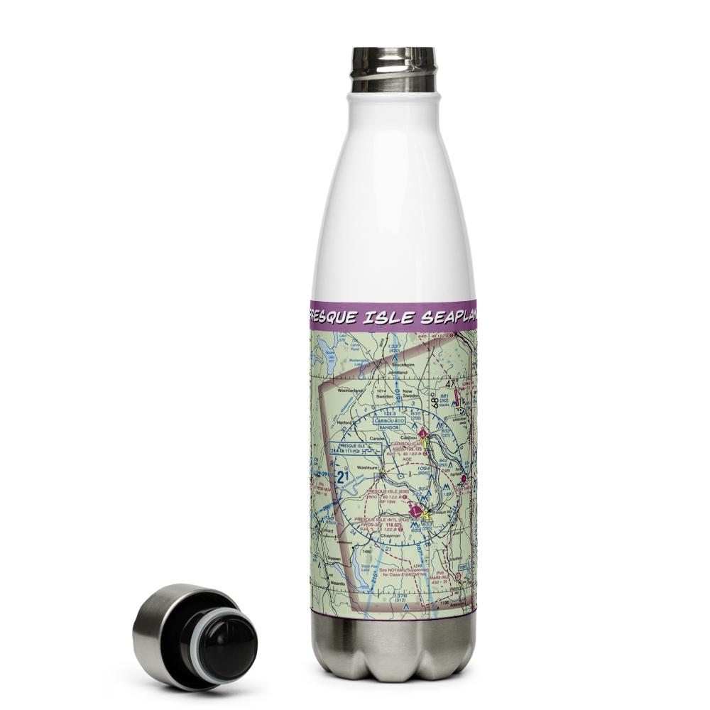 Presque Isle Seaplane Base (83B) VFR Sectional Water Bottle 