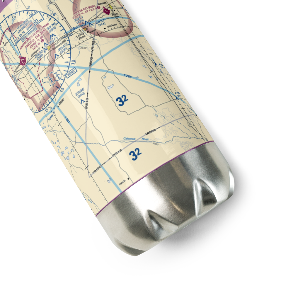 Abbott Airport (83NE) VFR Sectional Water Bottle 