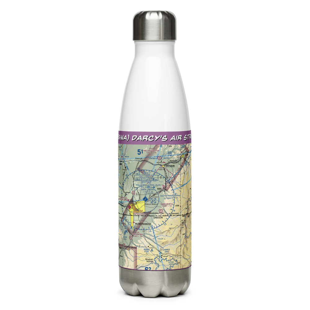 Darcy's Air Strip (83WA) VFR Sectional Water Bottle 