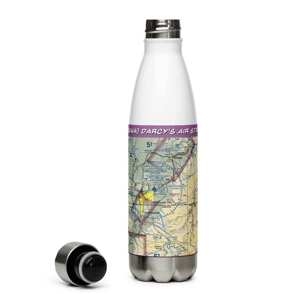 Darcy's Air Strip (83WA) VFR Sectional Water Bottle 