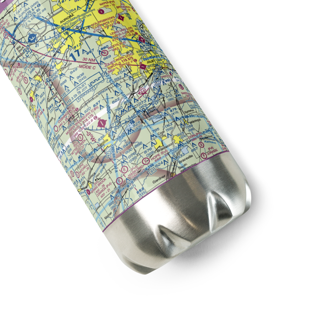 Rossi's Farm Airport (84IL) VFR Sectional Water Bottle 