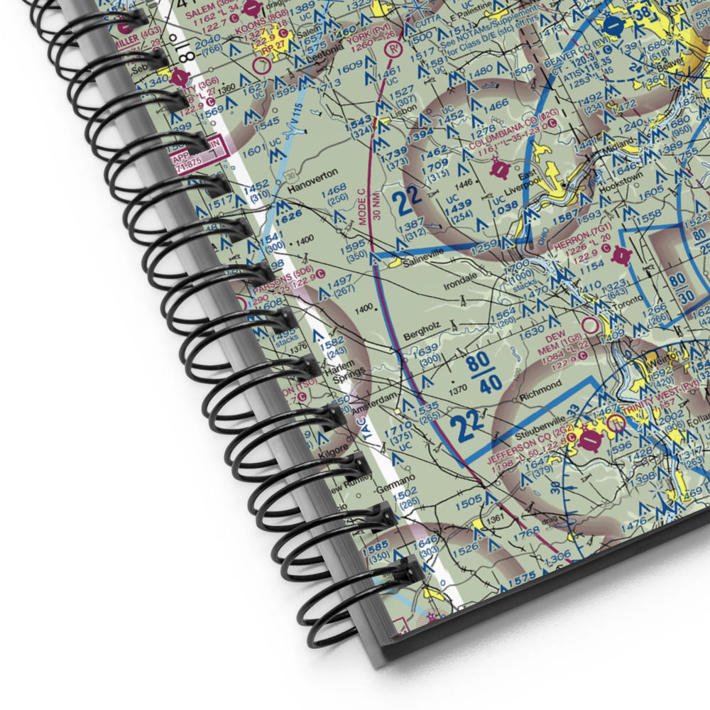 Petersburg Airport (OH29) VFR Sectional Notebook 
