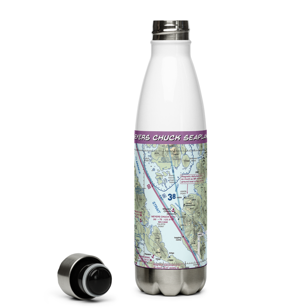 Meyers Chuck Seaplane Base (84K) VFR Sectional Water Bottle 