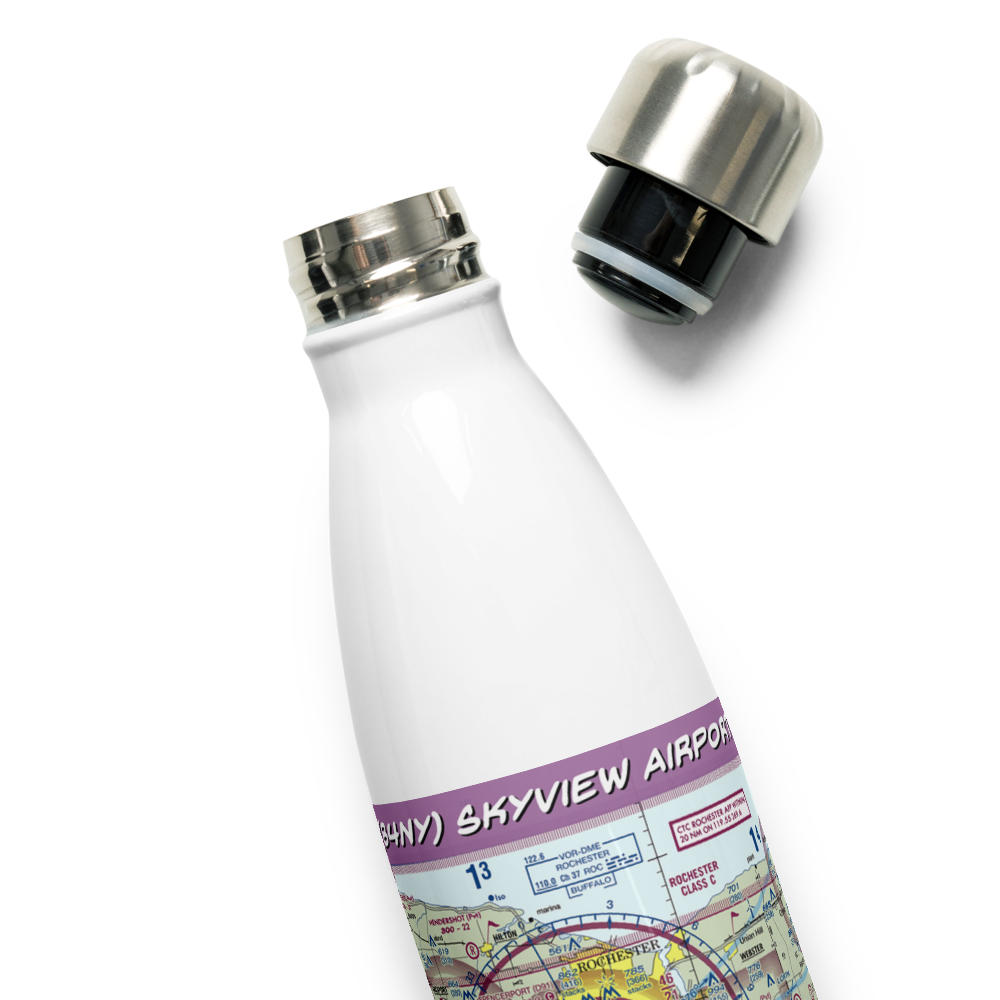 Skyview Airport (84NY) VFR Sectional Water Bottle 