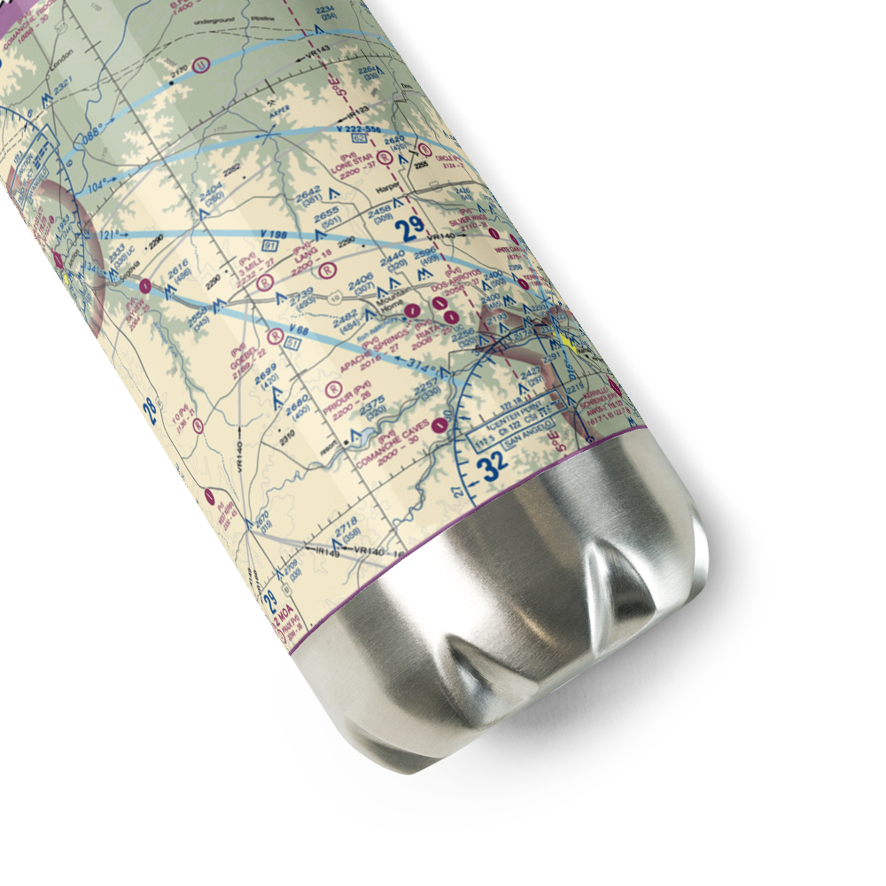 Lang Ranch Airport (84XS) VFR Sectional Water Bottle 