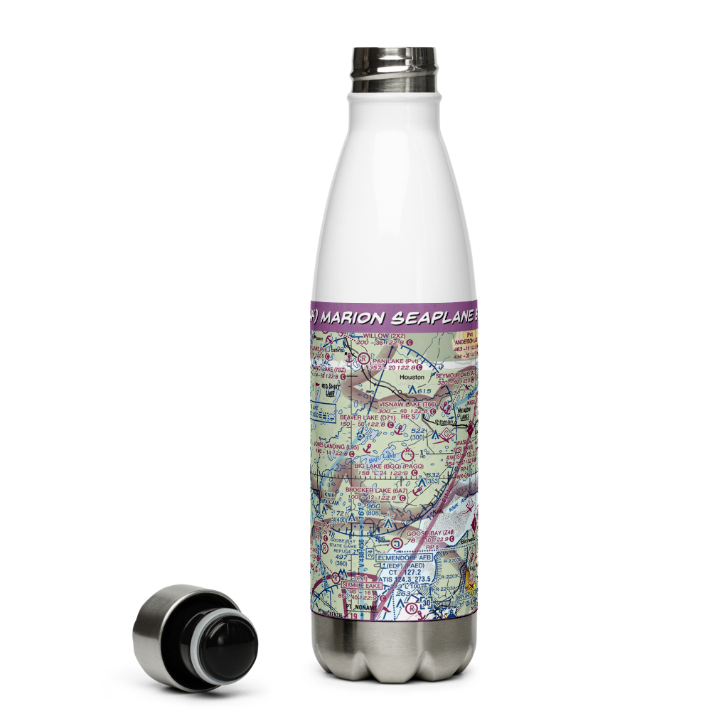 Marion Seaplane Base (85AK) VFR Sectional Water Bottle 