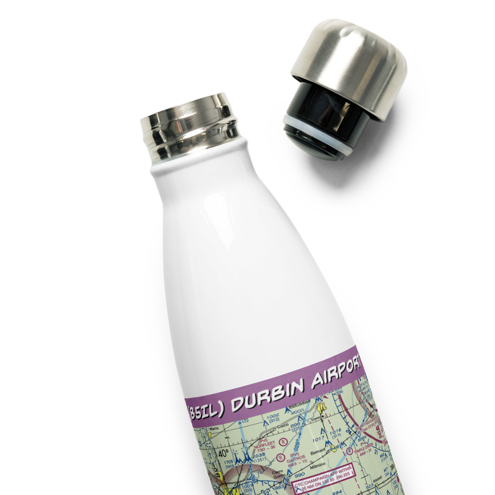 Durbin Airport (85IL) VFR Sectional Water Bottle 