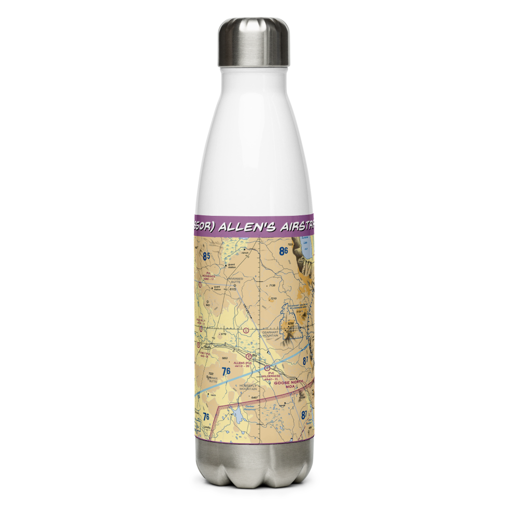Allen's Airstrip (85OR) VFR Sectional Water Bottle 