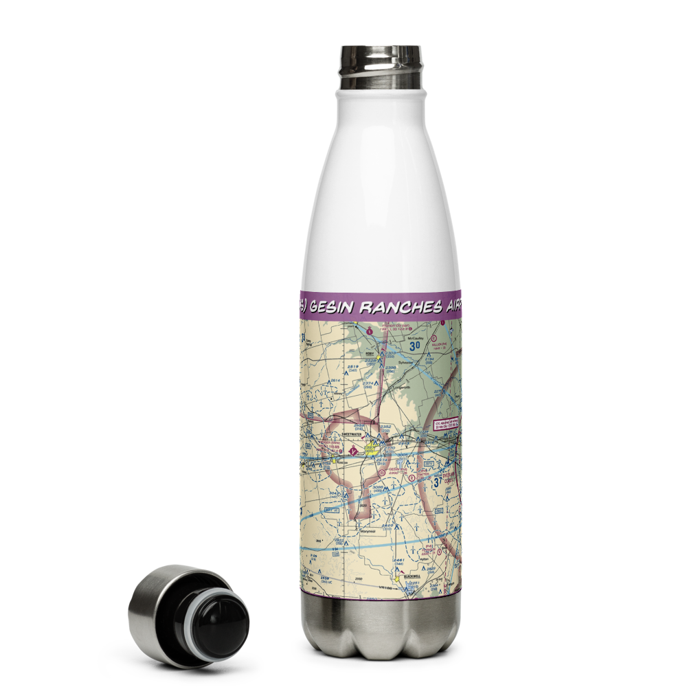 Gesin Ranches Airport (86XS) VFR Sectional Water Bottle 