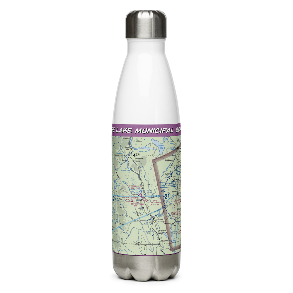Portage Lake Municipal Seaplane Base (87B) VFR Sectional Water Bottle 