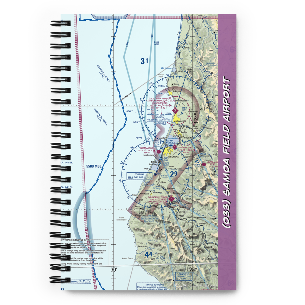 Samoa Field Airport (O33) VFR Sectional Notebook 