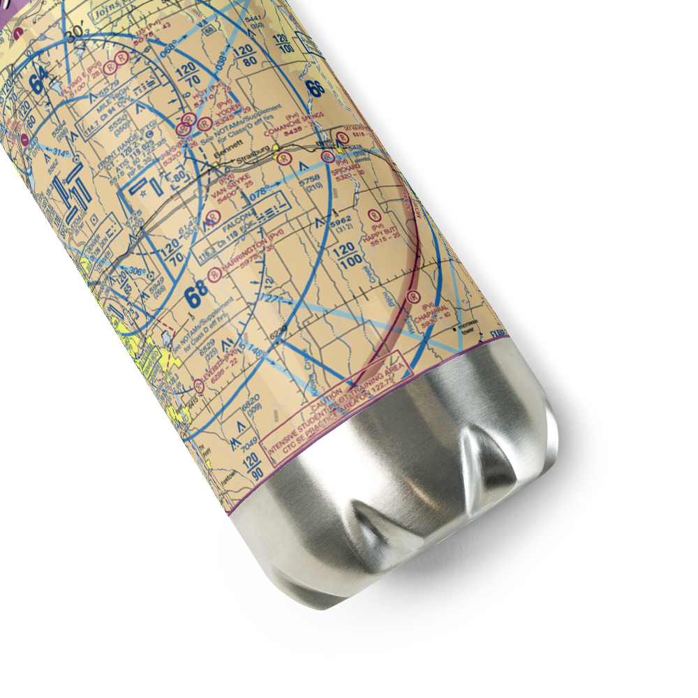 Young's Strip (87CO) VFR Sectional Water Bottle 