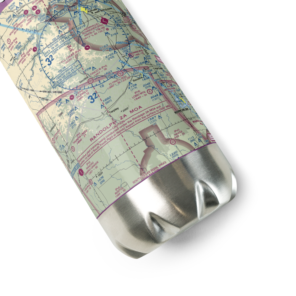 Cinco B Ranch Airport (87XS) VFR Sectional Water Bottle 
