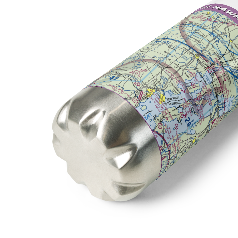Hawk's Nest Airport (88VT) VFR Sectional Water Bottle 