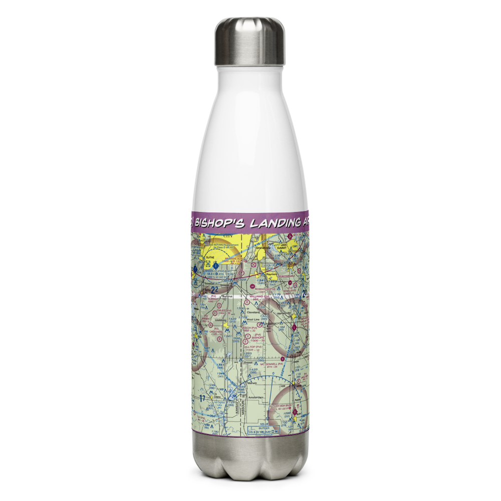 Bishop's Landing Airport (89MO) VFR Sectional Water Bottle 