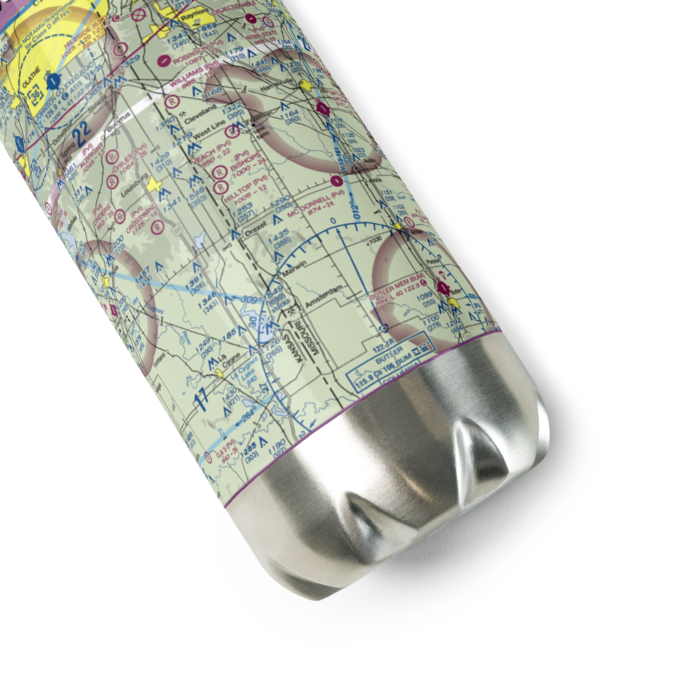 Bishop's Landing Airport (89MO) VFR Sectional Water Bottle 