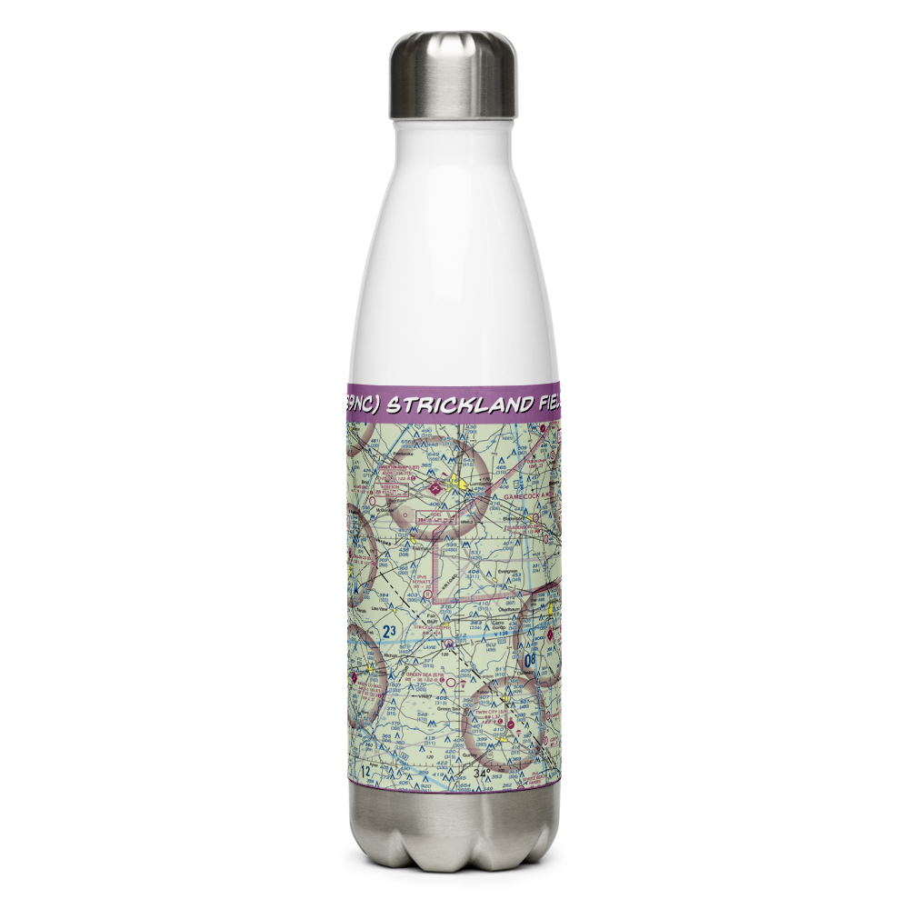 Strickland Field (89NC) VFR Sectional Water Bottle 