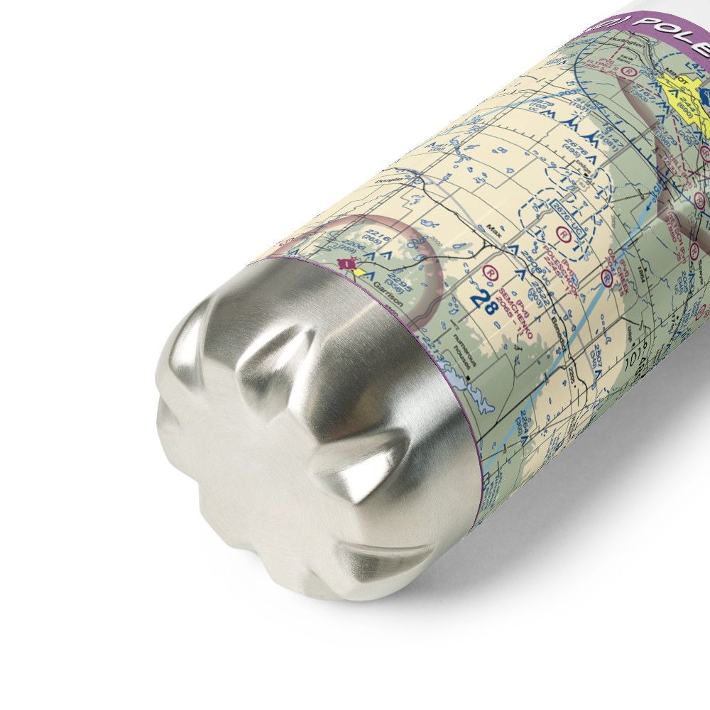 Poleschook Airport (89ND) VFR Sectional Water Bottle 