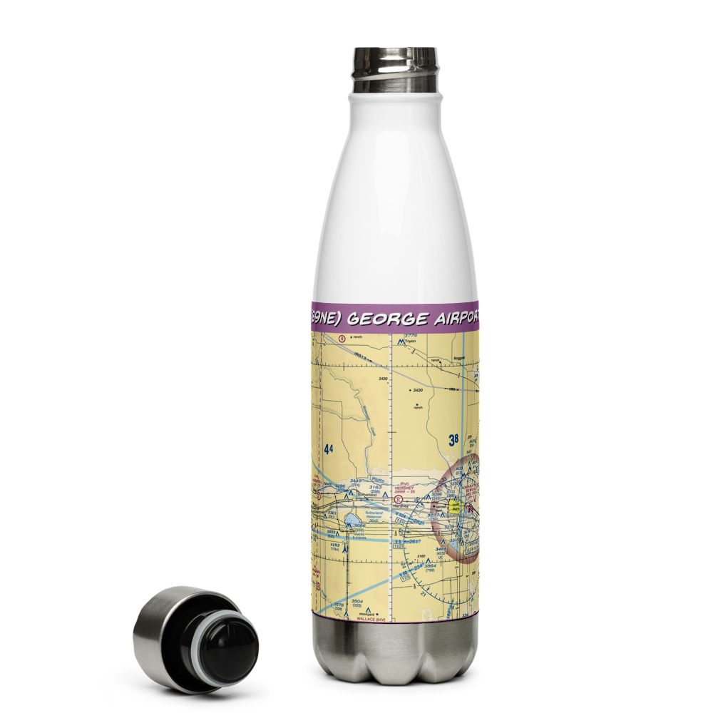 George Airport (89NE) VFR Sectional Water Bottle 