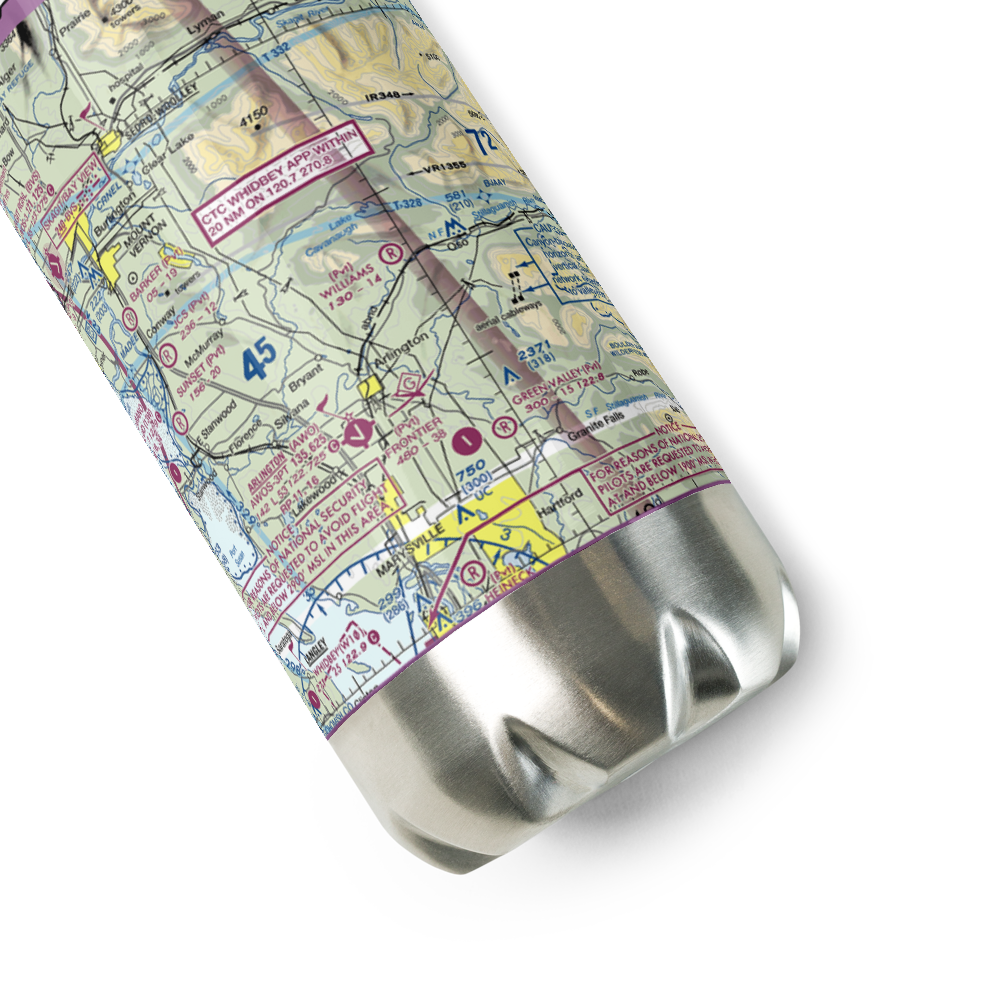 Williams Airpatch Airport (89WA) VFR Sectional Water Bottle 