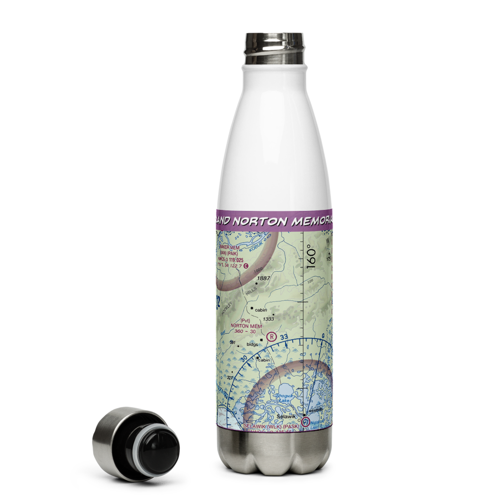 Roland Norton Memorial Airstrip (8AK3) VFR Sectional Water Bottle 
