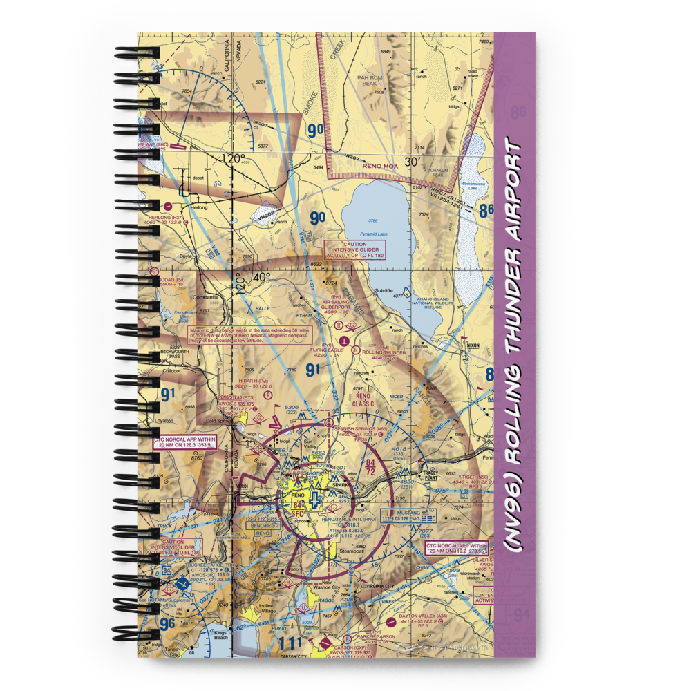 Rolling Thunder Airport (NV96) VFR Sectional Notebook 