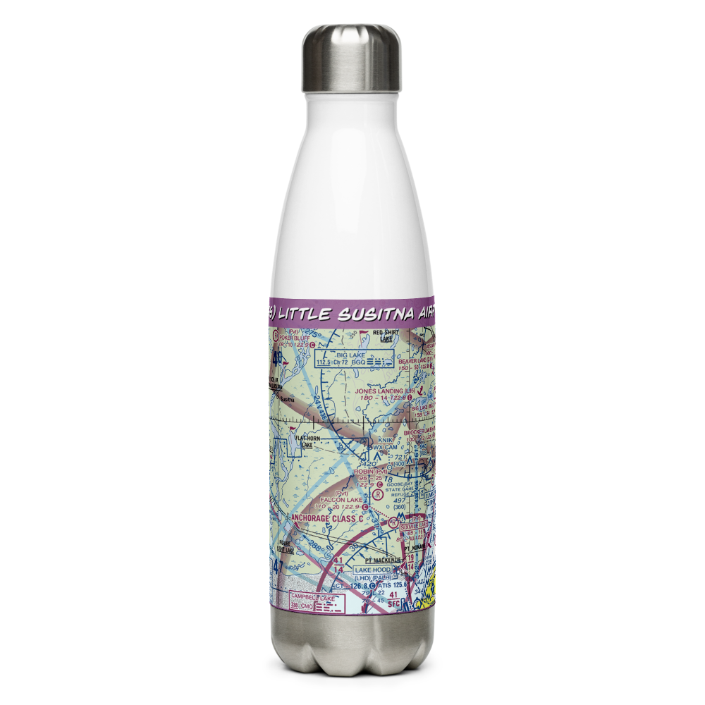 Little Susitna Airport (8AK6) VFR Sectional Water Bottle 