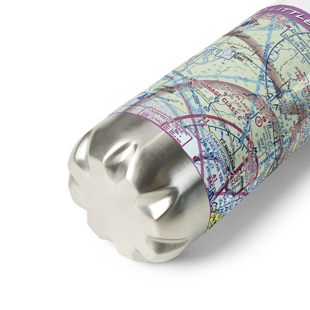 Little Susitna Airport (8AK6) VFR Sectional Water Bottle 