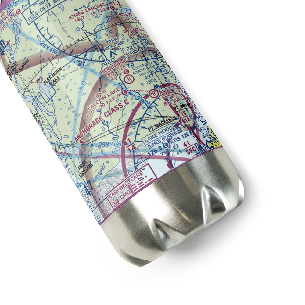 Little Susitna Airport (8AK6) VFR Sectional Water Bottle 