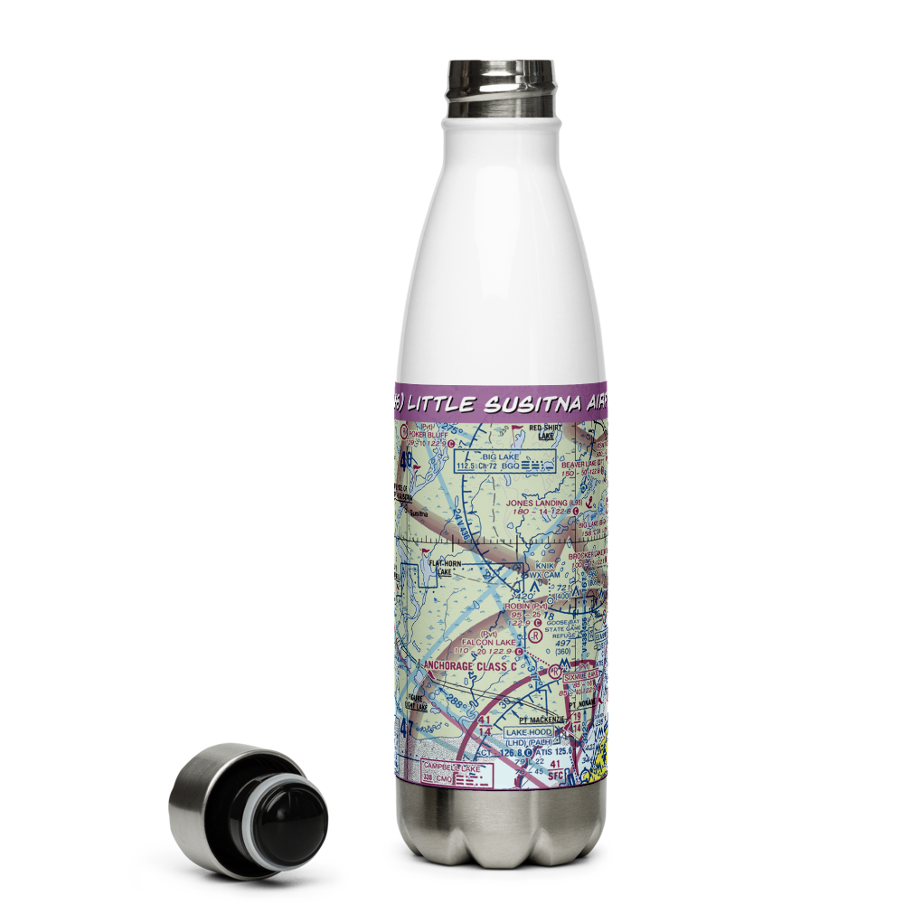 Little Susitna Airport (8AK6) VFR Sectional Water Bottle 