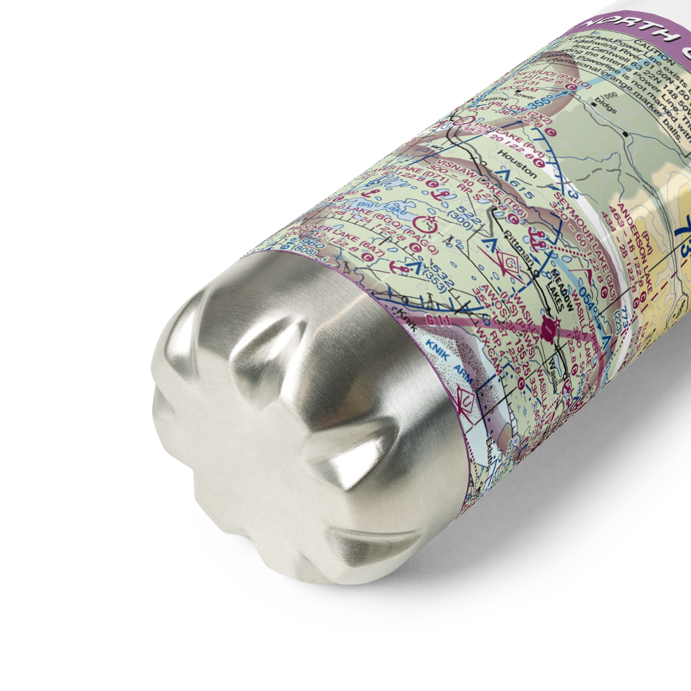 North Cubs Strip Airport (8AK8) VFR Sectional Water Bottle 