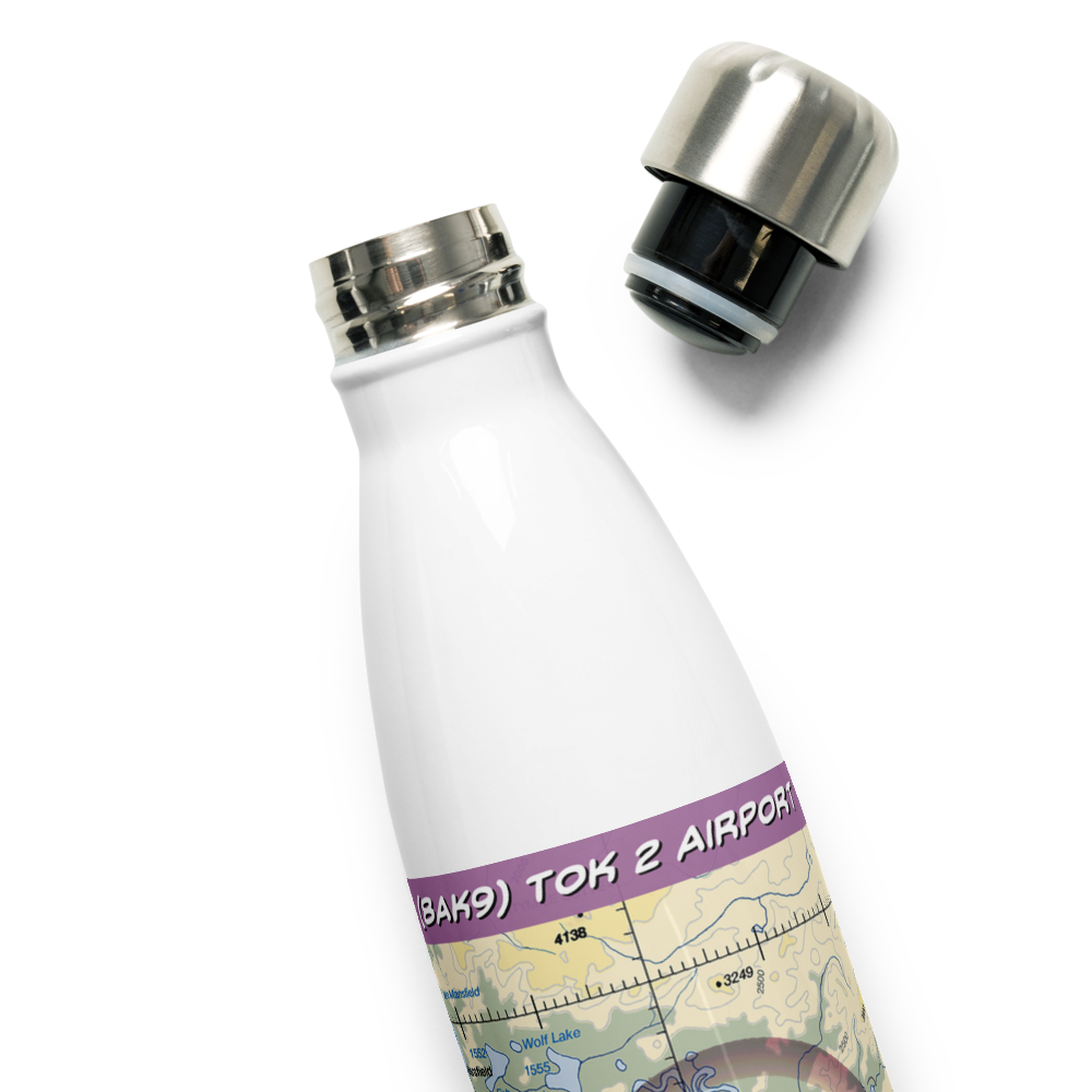 Tok 2 Airport (8AK9) VFR Sectional Water Bottle 