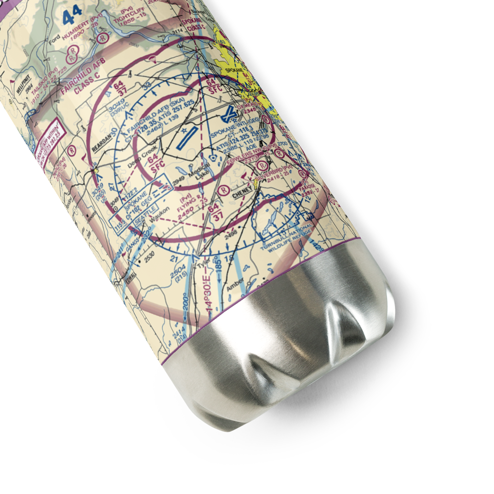 Isaacson Airport (8AN6) VFR Sectional Water Bottle 