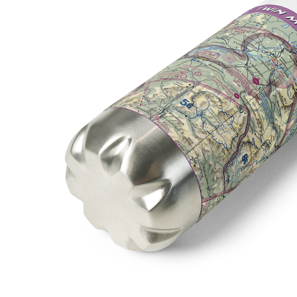 Twin Mountain Airport (8B2) VFR Sectional Water Bottle 