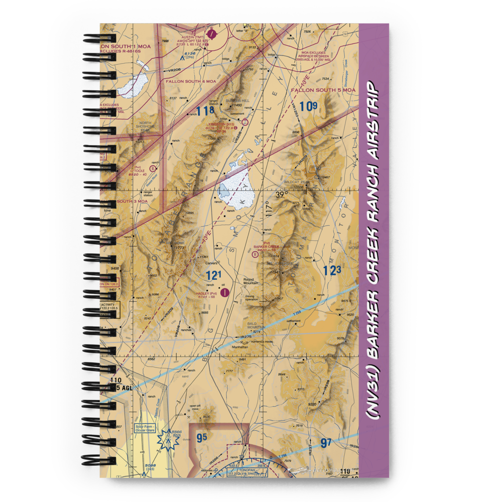 Barker Creek Ranch Airstrip (NV31) VFR Sectional Notebook 