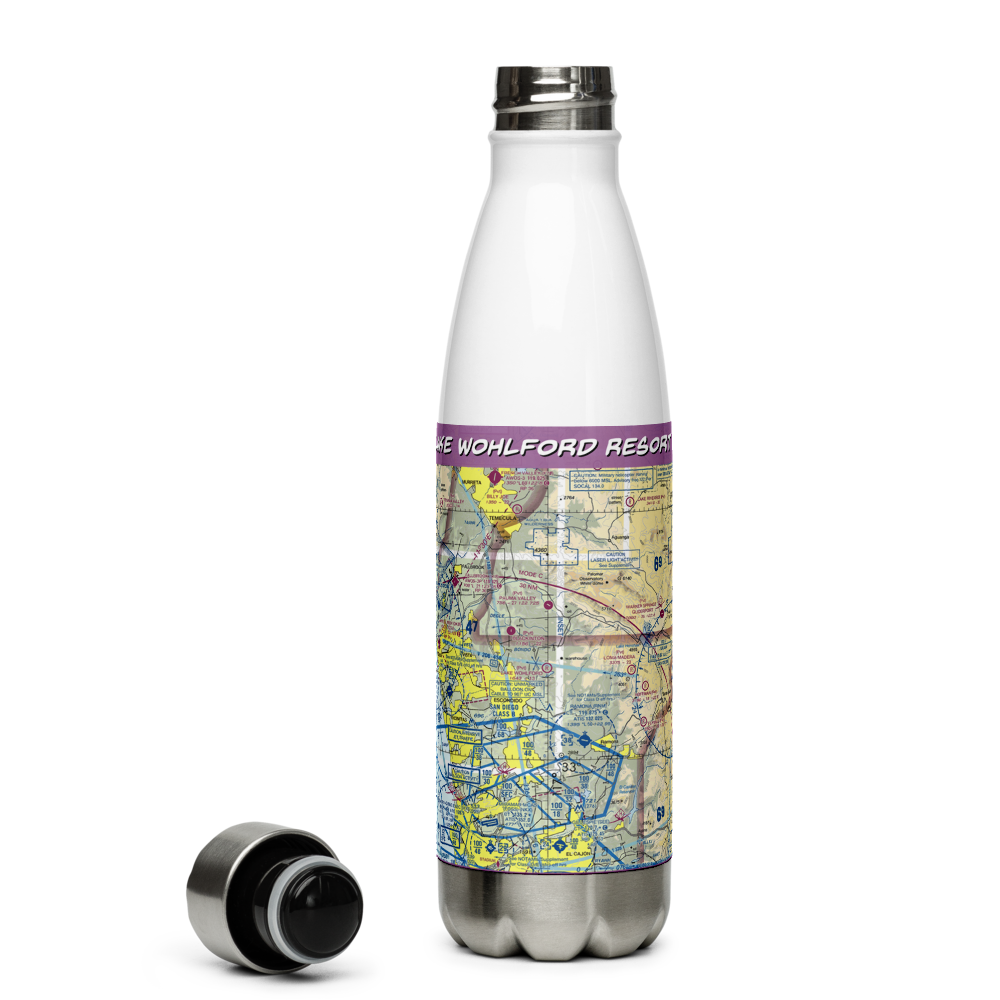Lake Wohlford Resort Airport (8CL1) VFR Sectional Water Bottle 