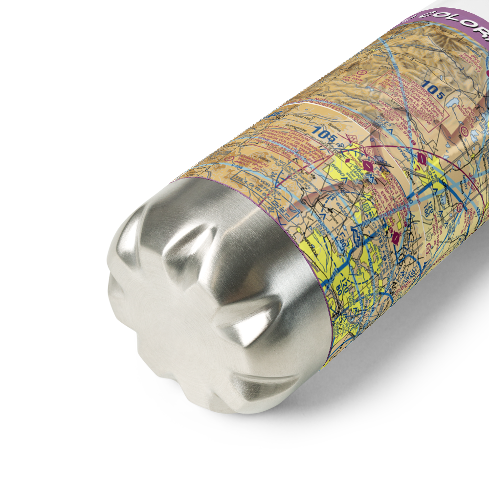Colorado Antique Field (8CO7) VFR Sectional Water Bottle 