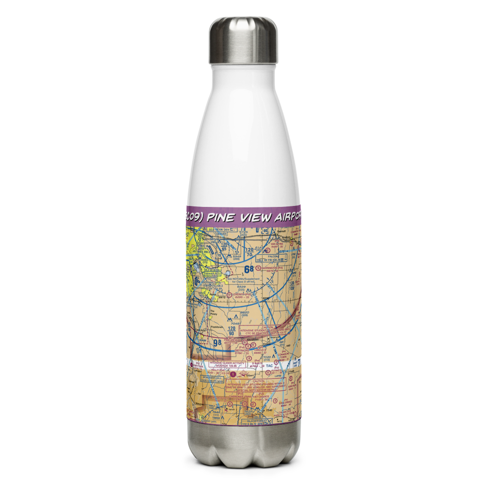 Pine View Airport (8CO9) VFR Sectional Water Bottle 