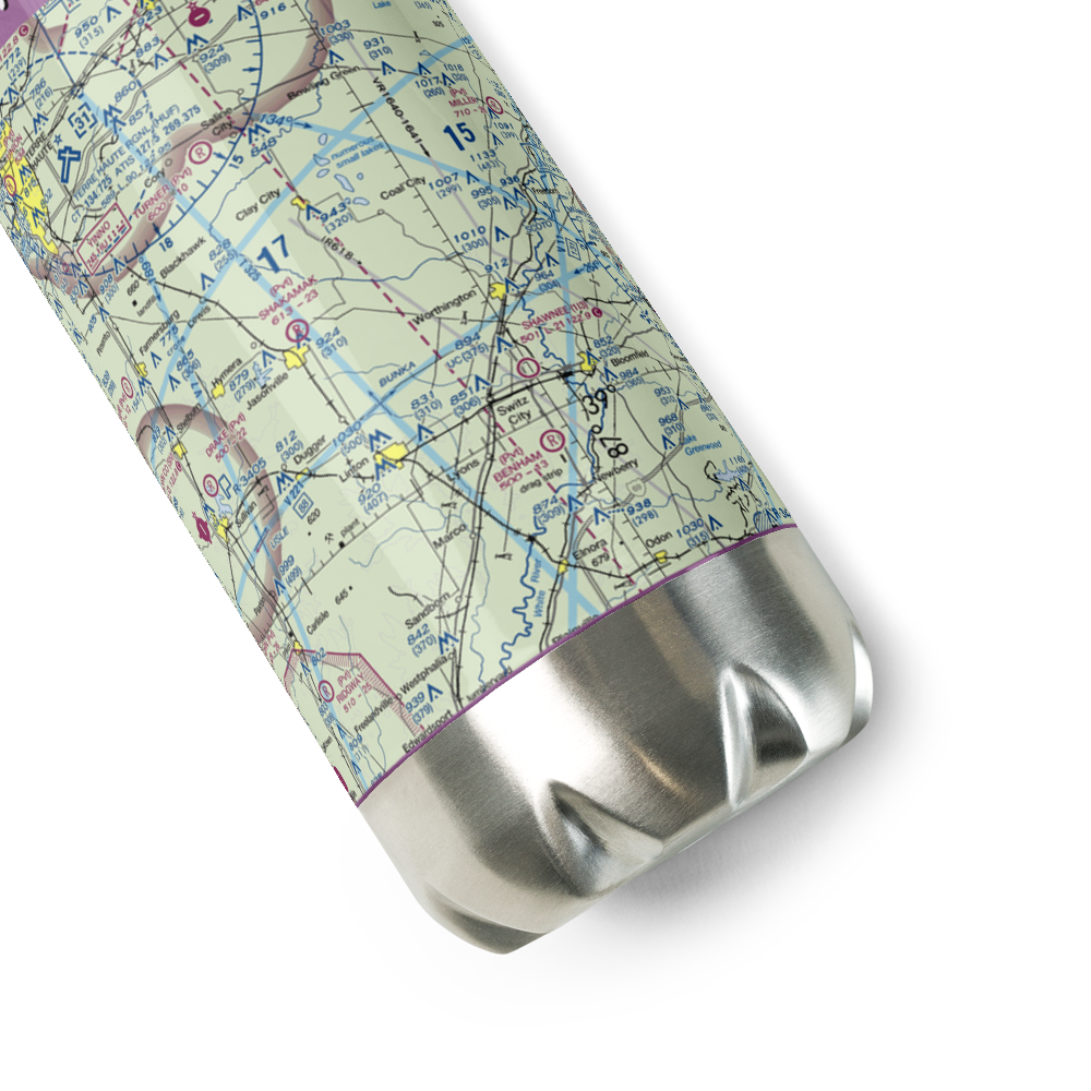 Careferre Acres Airport (8II1) VFR Sectional Water Bottle 