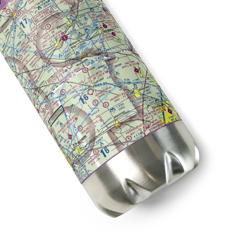 Kirkpatrick Airport (8IL2) VFR Sectional Water Bottle 