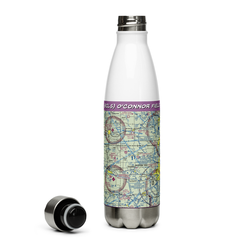 O'Connor Field (8IL5) VFR Sectional Water Bottle 