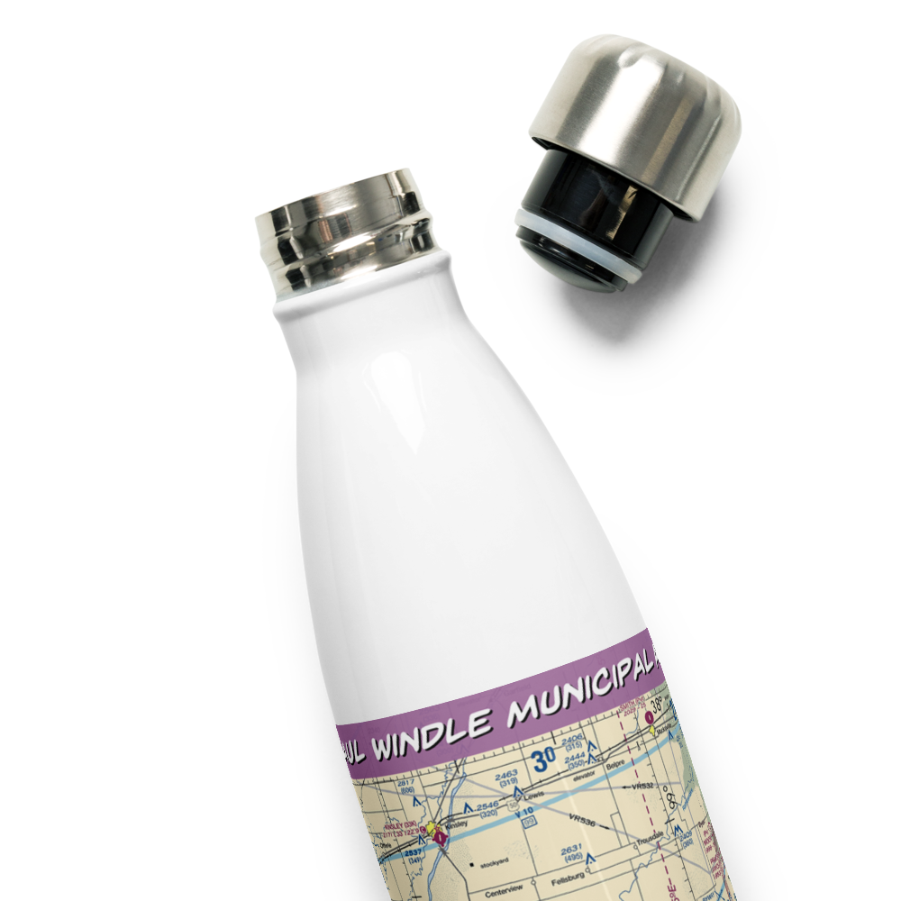 Paul Windle Municipal Airport (8K7) VFR Sectional Water Bottle 