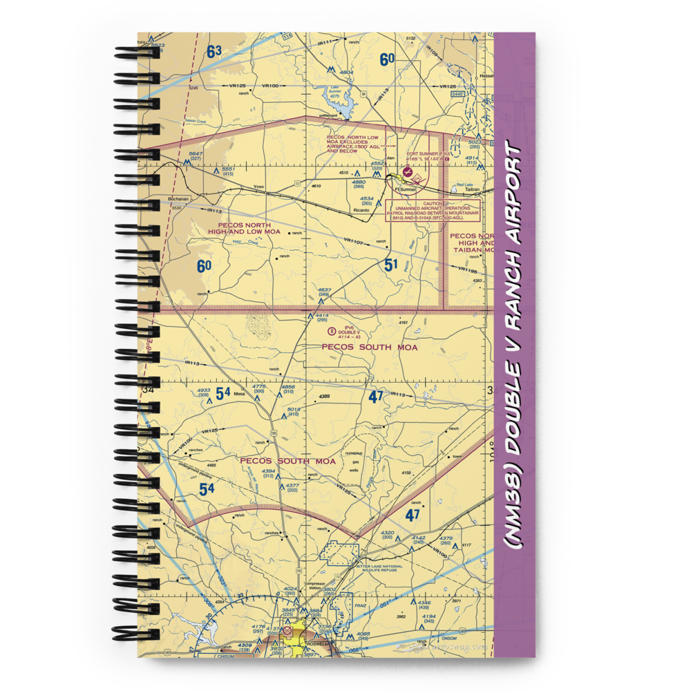 Double V Ranch Airport (NM38) VFR Sectional Notebook 