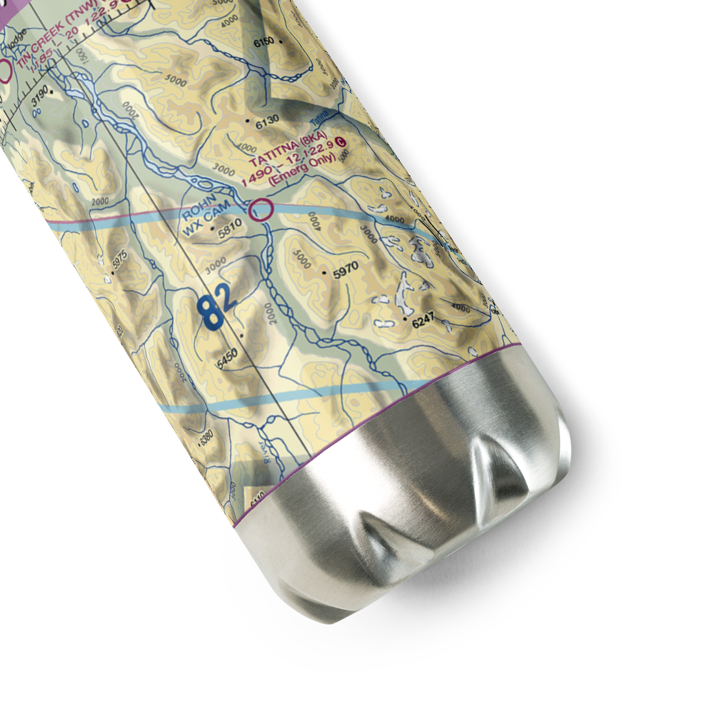 Tatitna Airport (8KA) VFR Sectional Water Bottle 