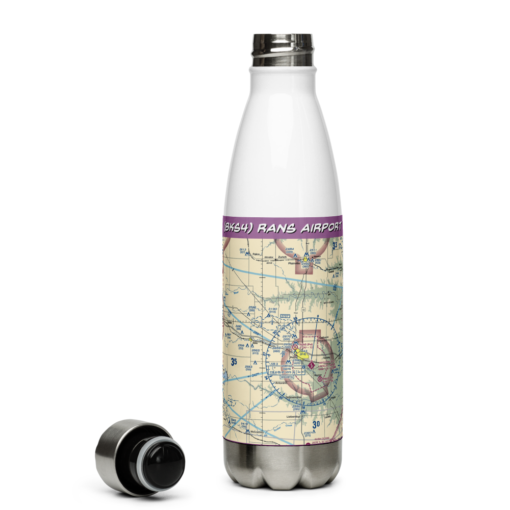 Rans Airport (8KS4) VFR Sectional Water Bottle 