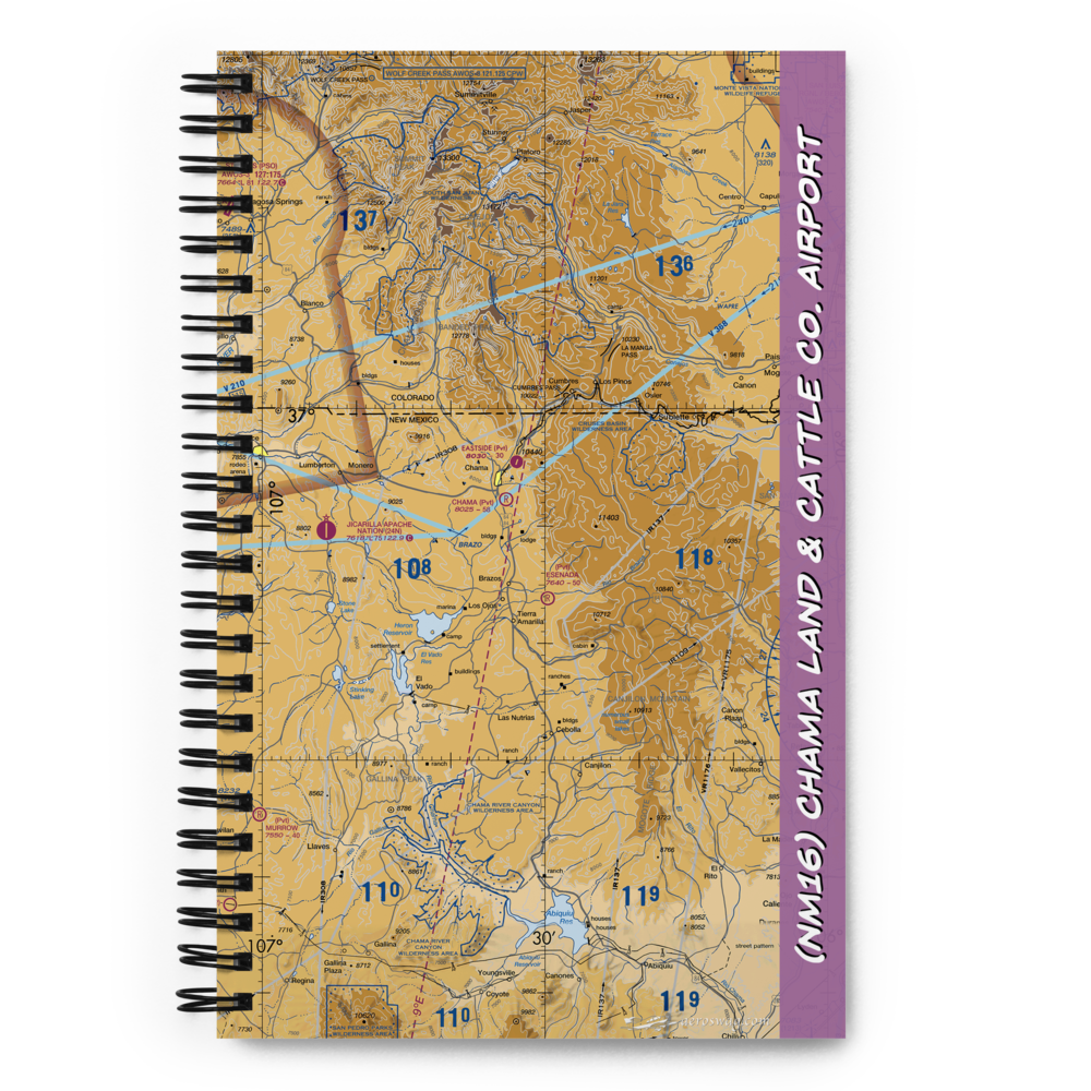 Chama Land & Cattle Co. Airport (NM16) VFR Sectional Notebook 