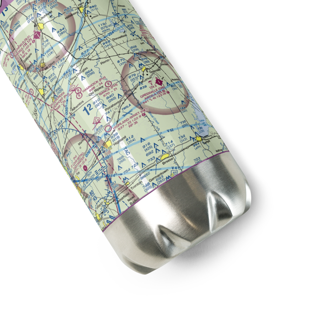 Nance Airport (8LL0) VFR Sectional Water Bottle 