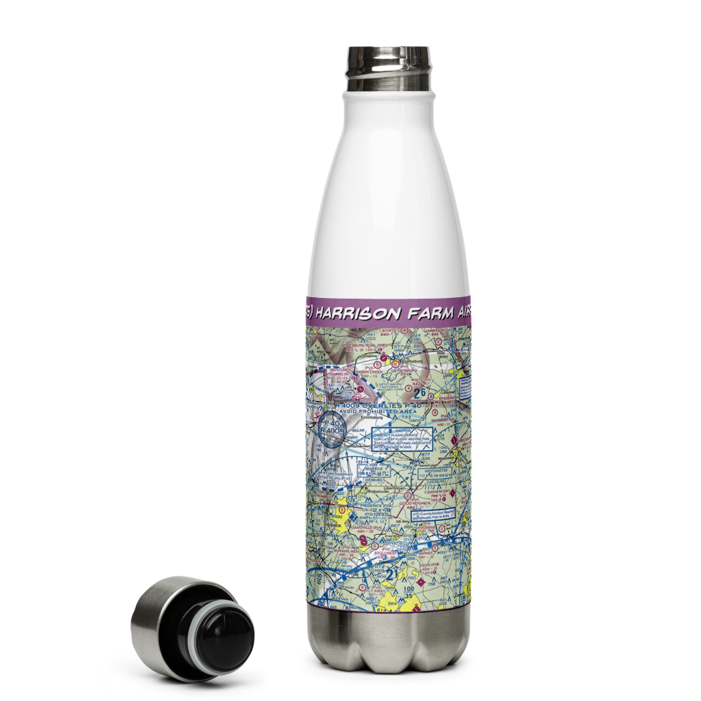 Harrison Farm Airport (8MD5) VFR Sectional Water Bottle 