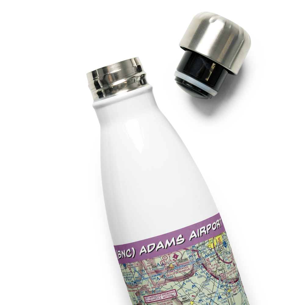 Adams Airport (8NC) VFR Sectional Water Bottle 